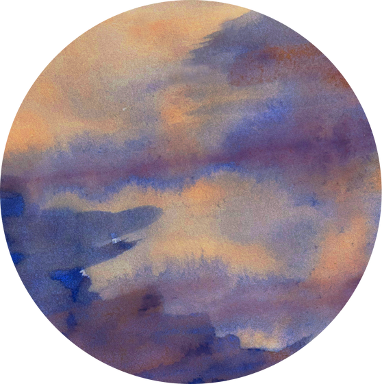 Hand-Painted Watercolor Space Galaxy Venus Planet